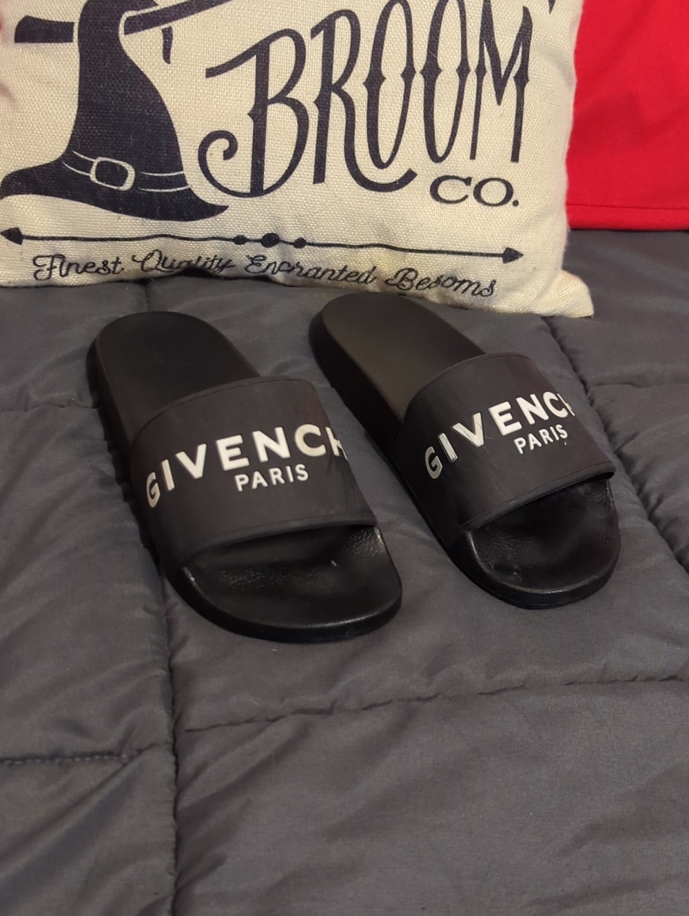 Authentic Givenchy Black Logo Slide Sandals Women's Size 9 40 Euro